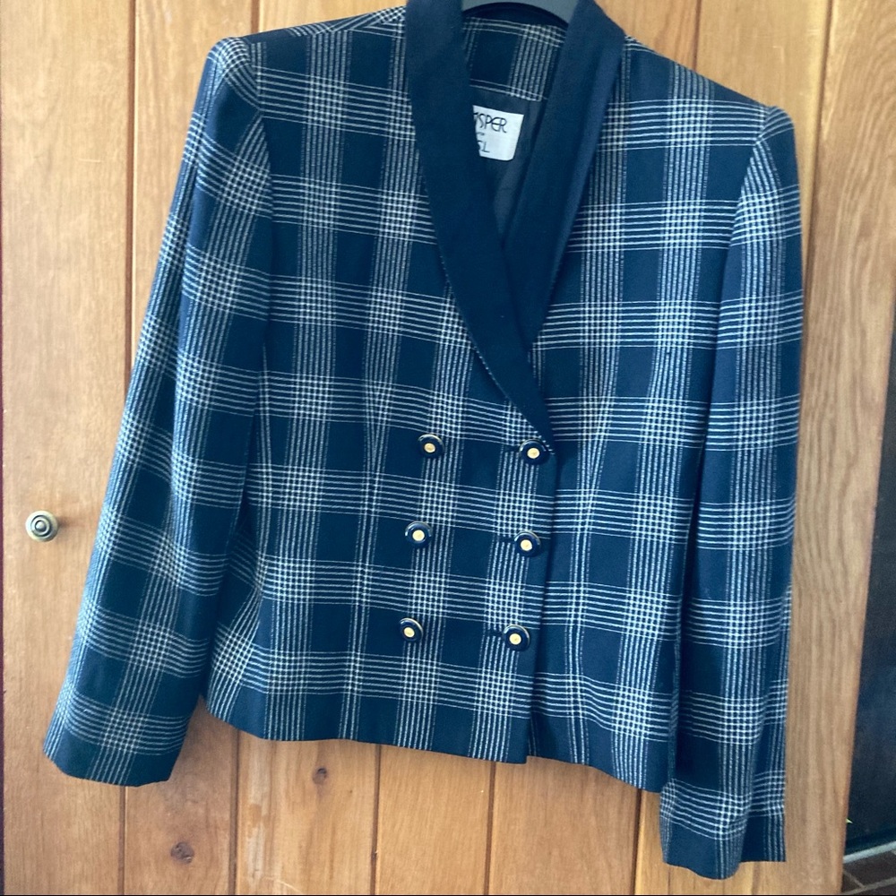 Kasper Ladies Double Breasted Navy Blue Jacket